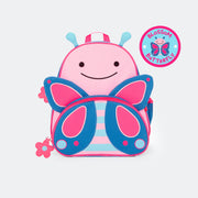 Mochila Infantil Skip Hop Zoo Borboleta Rosa e Azul - frente da mochila infantil borboleta