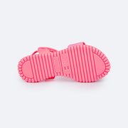 Sandália Papete Infantil Candy Glitter Rosa Neon - sola antiderrapante