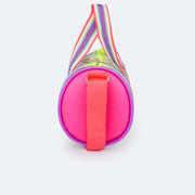 Bolsa Feminina Tweenie Redonda com Glitter Furta Cor Colorida - lateral da bolsa redonda 