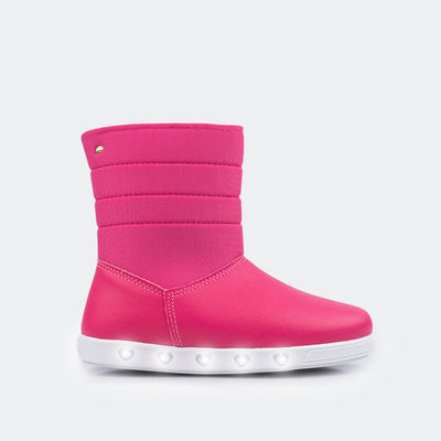 Bota de Led Pampili Sneaker Luz Pink.