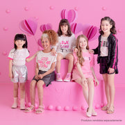 Sandália Papete Infantil Candy Comfy Borboletas e Glitter Rosa Chiclete.