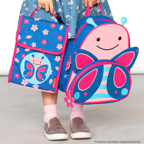 Mochila Infantil Skip Hop Zoo Borboleta Rosa e Azul - mochila e lancheira infantil feminina