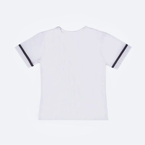 Camiseta Infantil Pampili Carinha Metalizada Branca - costas camiseta branca
