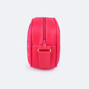 Bolsa Infantil Pampili Pam Surprise Strap Fone Estampa e Glitter Pink Maravilha - Vem com mimo especial - lateral da bolsa 