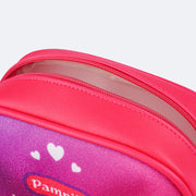 Bolsa Infantil Pampili Pam Surprise Strap Fone Estampa e Glitter Pink Maravilha - Vem com mimo especial - abertura em zíper e forro interno