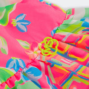 Vestido de Bebê Mon Sucré com Calcinha e Babados Tropical Colorido Neon - detalhe da marca