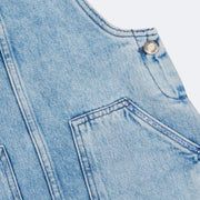 Salopete Jeans Infantil Pampili Strass Azul - lateral strass
