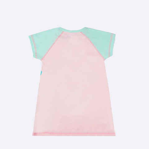 Camisola Infantil Tip Top Glitter Cupcake Rosa - 4 a 10 Anos - costas da camisola infantil