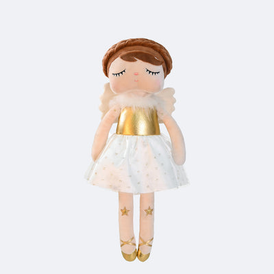 Boneca Metoo Angela Angel Bella Dourada e Branca - boneca de pano