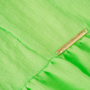 Vestido Pré-Adolescente Bambollina Franzido Verde - 8 a 12 Anos - metal dourado