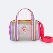 Bolsa Feminina Tweenie Redonda com Glitter Furta Cor Colorida - frente da bolsa com glitter