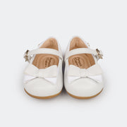 Sapato Infantil Pampili Angel com Laços e Glitter Branco.