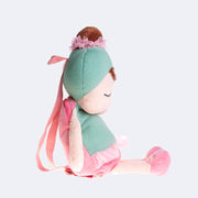 Mochila Infantil Metoo Doll Angela Lai Ballet Rosa e Verde - lateral direita