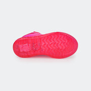 Tênis de Led Cano Médio Infantil Pampili Sneaker Luz Glitter Degradê Pink e Roxo - sola leve e antiderrapante 