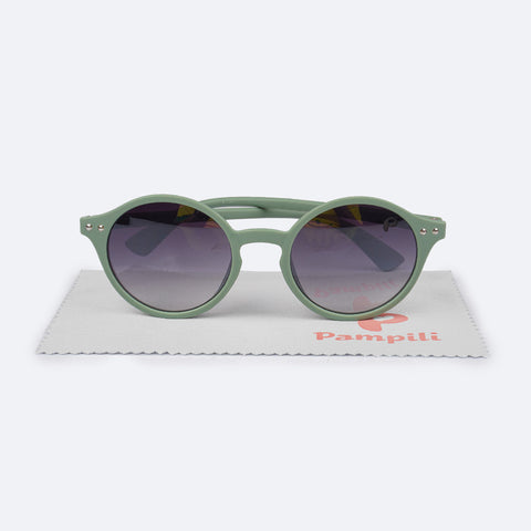 Óculos de Sol Infantil Feminino Pampili Verde - foto frontal do óculos