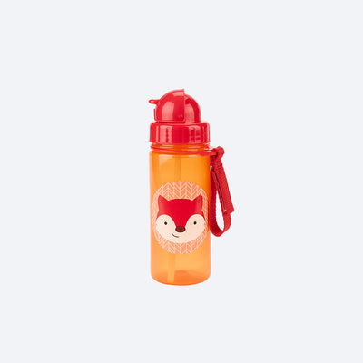 Garrafa Infantil Skip Hop Flip Raposa Vermelha e Laranja - garrafa de água infantil