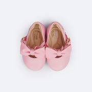 Sapato Infantil Feminino Pampili Mini Angel Laço Removível Rosado  - parte superior do sapato