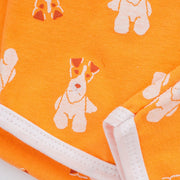 Pijama Infantil Cara de Criança Capri Fox Terrier Amarelo e Branco - 4 a 8 Anos - punho da calça capri