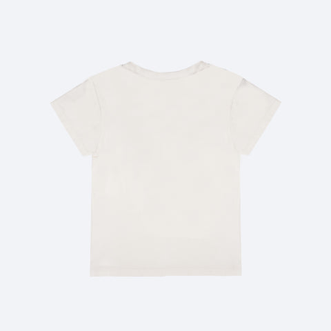 Camiseta Infantil Pampili Gorgurão e Tachas Off White - frente camiseta feminina