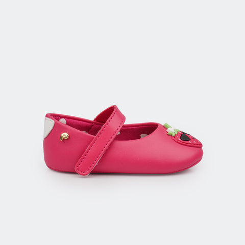Sapato de Bebê Nina Morango Pink.