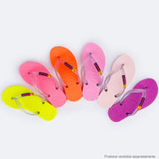 Chinelo Infantil Pampili Likes Emoji Love Eco Amigável Pink Flúor - variação de cores