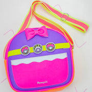 Bolsa Infantil Pampili Customizável Monstrinho Pink e Colorida - Vem com 4 Patches - bolsa colorida monstrinho
