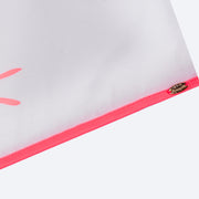 Camiseta Infantil Pampili Carinha Apaixonada Branco e Rosa Neon - barra em viés