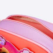 Bolsa Infantil Pampili Pamps com Glitter Rosa Neon - abertura em zíper