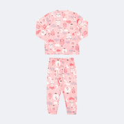 Pijama Infantil Alakazoo Manga Longa Ovelinha Rosa - costas pijama inverno