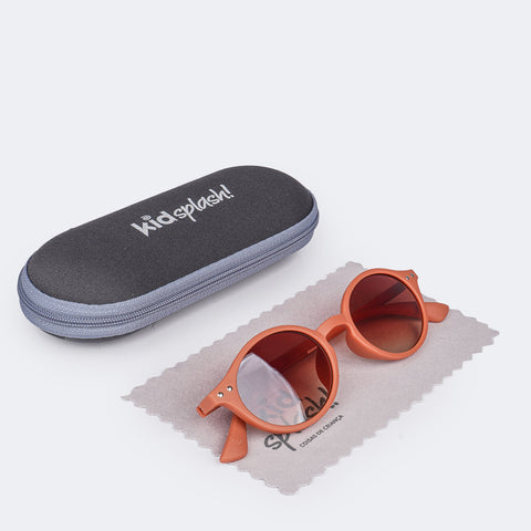 Óculos de Sol Infantil KidSplash! Eco Light Proteção UV Terracota - óculos escuro e estojo