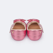 Sapato de Bebê Pampili Nina Laço Duplo Rosa Claro - traseira sapato infantil
