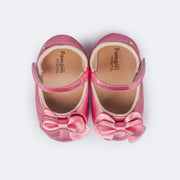 Sapato de Bebê Pampili Nina Laço Duplo Rosa Claro - parte interna confortável
