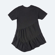 Vestido Infantil Vallen Babados Destonado Preto - costas do vestido infantil preto