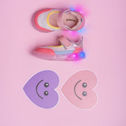 Tênis de Led Infantil Pampili Lily Luz Tecido Tela com Solado Transparente Colorido.
