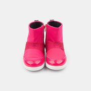 Tênis De Led Infantil Pampili Sneaker Luz Estilo Botinha Pink - pampili